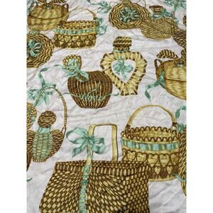 vintage nina ricci Scarf Baskets Silk 34 Inch Square Designer Bag Accessory